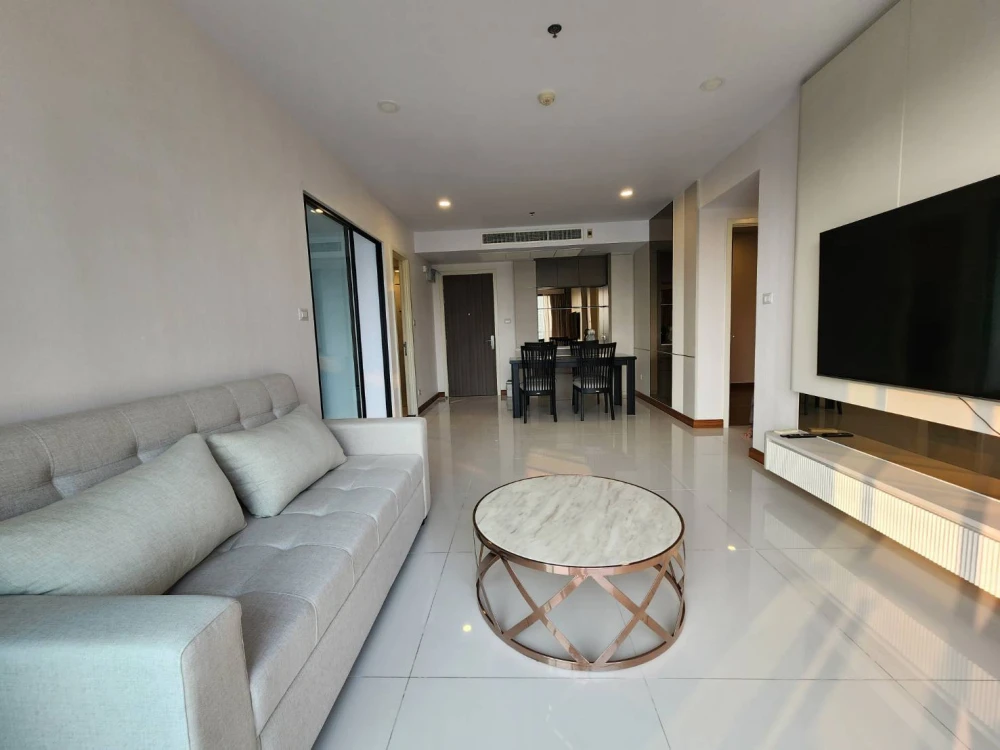 Condo for rent, Supalai Premier Charoen Nakhon, corner unit, view of the Chao Phraya River bend and Icon Siam, fully furnished and ready to move in. B