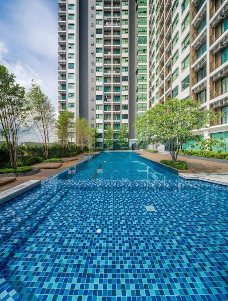 Condo for rent, good condition, beautiful view, fully furnished, Kensington Sukhumvit-Theparak, ready to move in