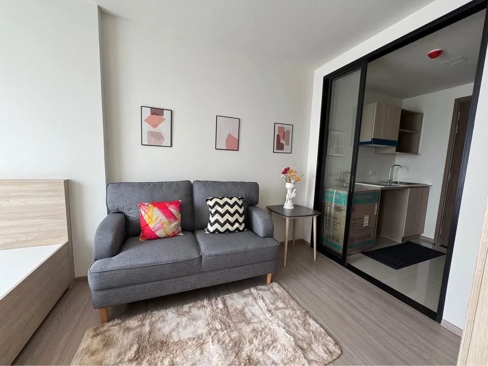 Condo for rent, The Move Sukhumvit 107, ready to move in, fully furnished, just bring your belongings and move in. Don't miss out!