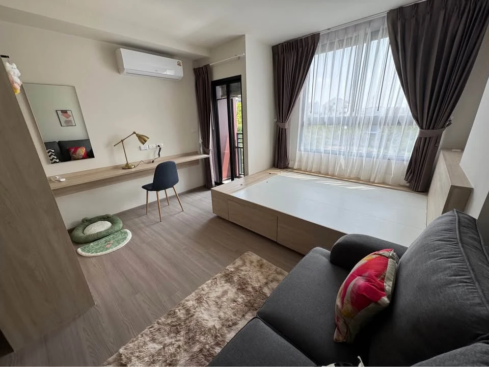 Condo for rent, The Move Sukhumvit 107, ready to move in, fully furnished, just bring your belongings and move in. Don't miss out!