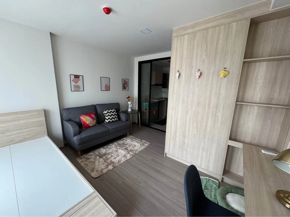 Condo for rent, The Move Sukhumvit 107, ready to move in, fully furnished, just bring your belongings and move in. Don't miss out!