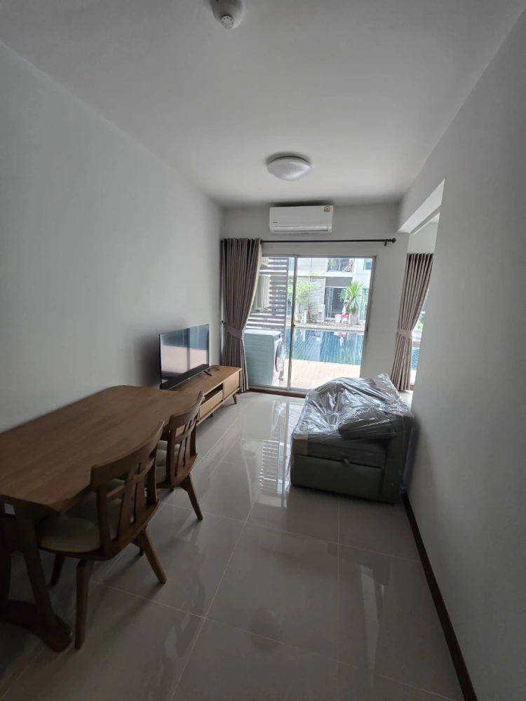 Condo for rent, A Space Play Ratchada - Sutthisan. Ready to move in, fully furnished with appliances. Just bring your personal belongings.