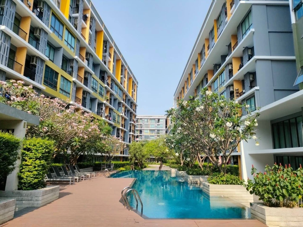 Condo for rent, I Condo Sukhumvit 103, ready to move in, fully furnished, electrical appliances, come and reserve today.