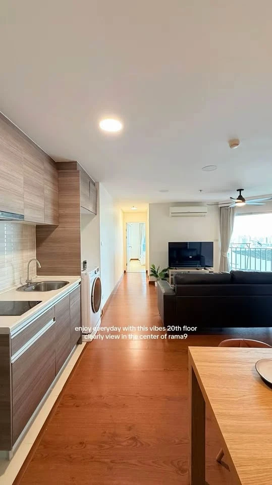 Newly Renovated 47 sq.m. 1-BR Condo for Rent - 20th High Floor with Unblocked City Views | ✨ Belle Grand Rama 9