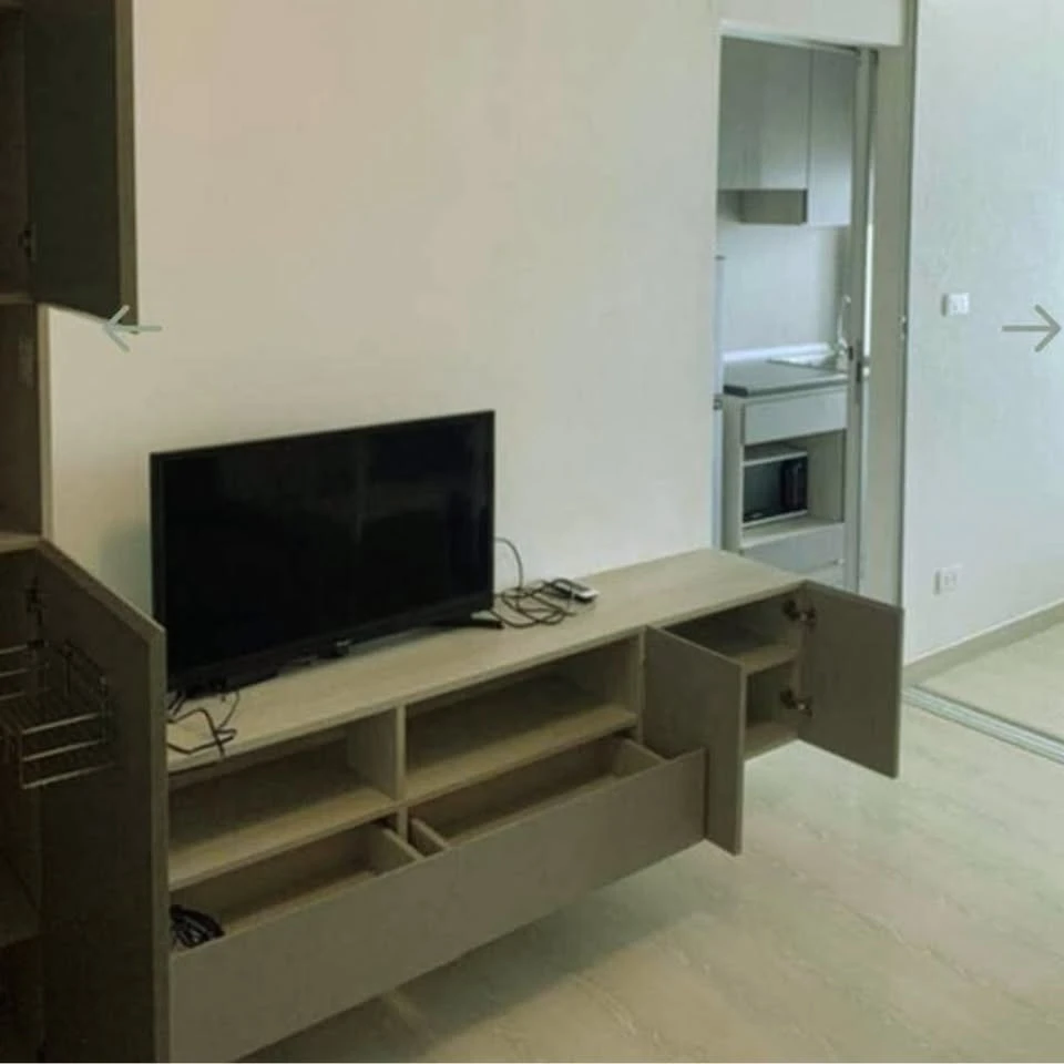 Urgently for rent: Niche id @ Pakkret Station, corner room on the Chao Phraya River side, 27th floor, good price, come and reserve now.