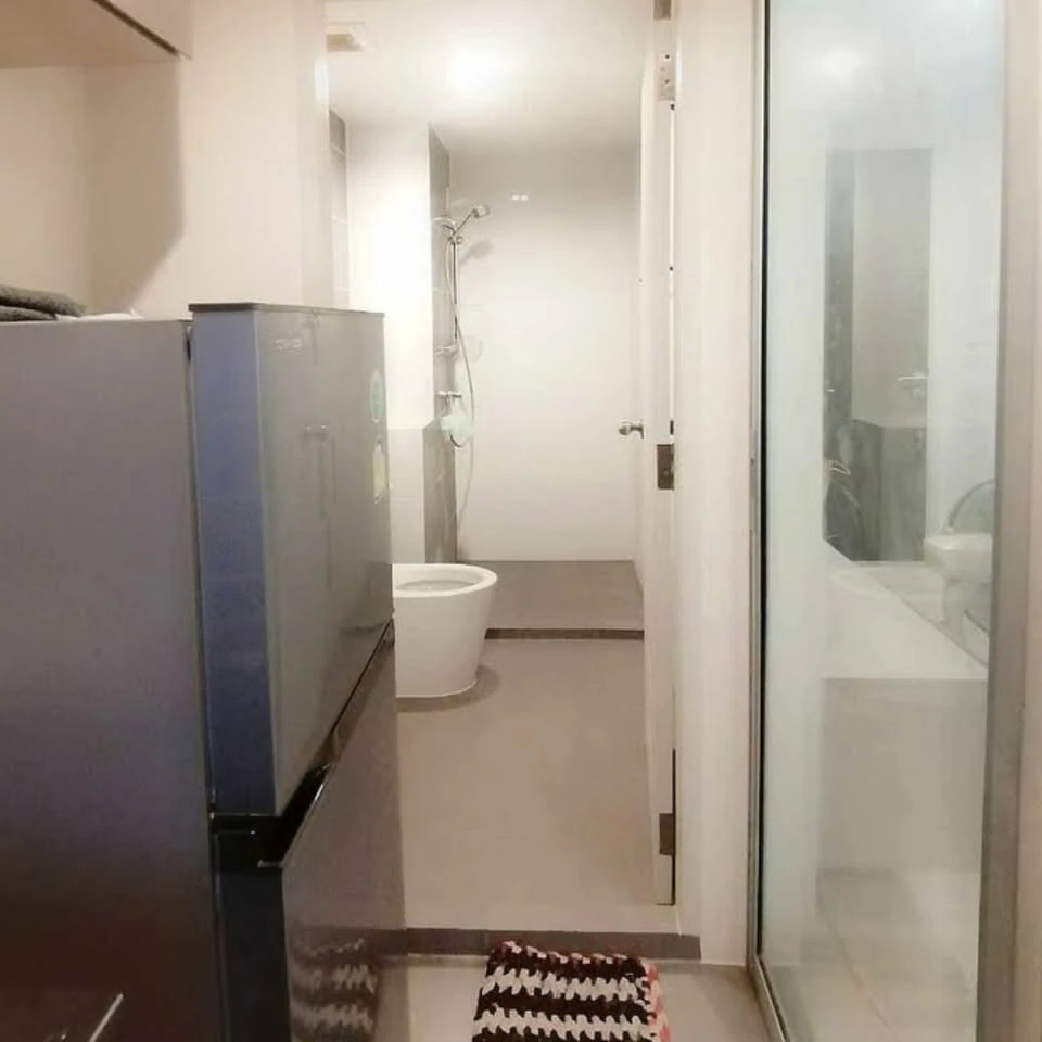 Urgently for rent: Niche id @ Pakkret Station, corner room on the Chao Phraya River side, 27th floor, good price, come and reserve now.