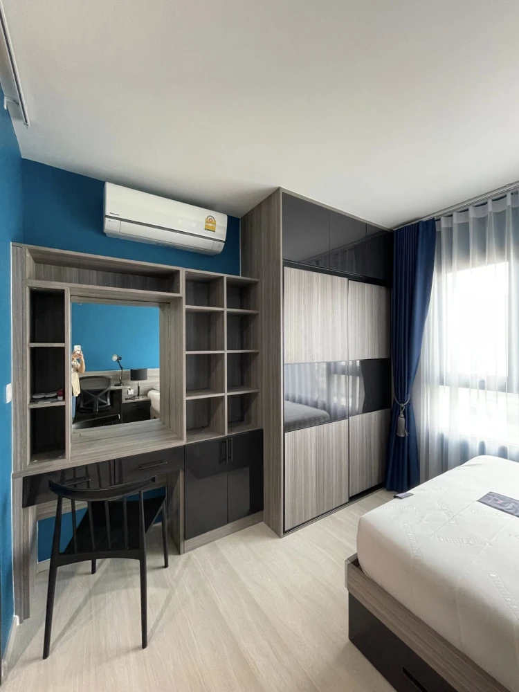 For rent urgently!! Condo Life Asoke, Room No. 46/667, Floor 18, complete facilities, hurry to book!!