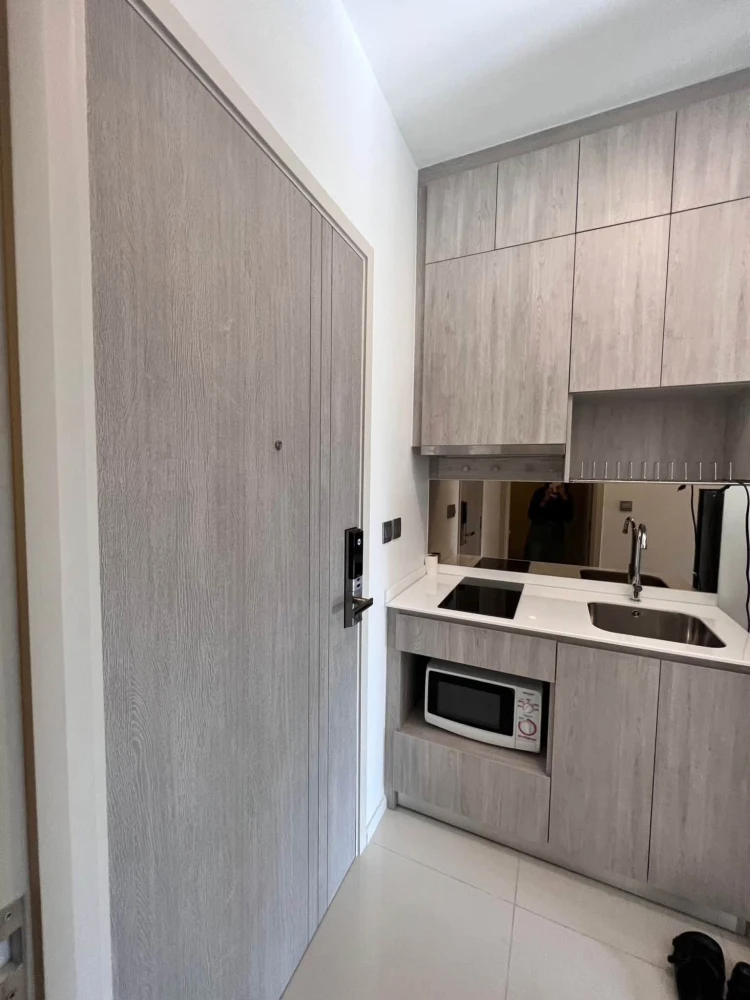 For rent, Miti Chiva Kaset Station Condo, nice room, 19th floor, good view, good price Don't wait, book now.