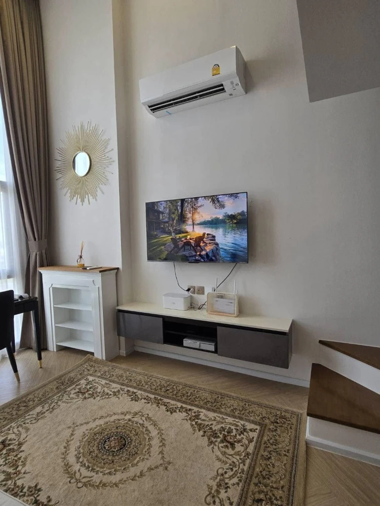 Duplex room for rent, river view, Modiz Collection Bangpho, ready to move in, complete facilities, book now