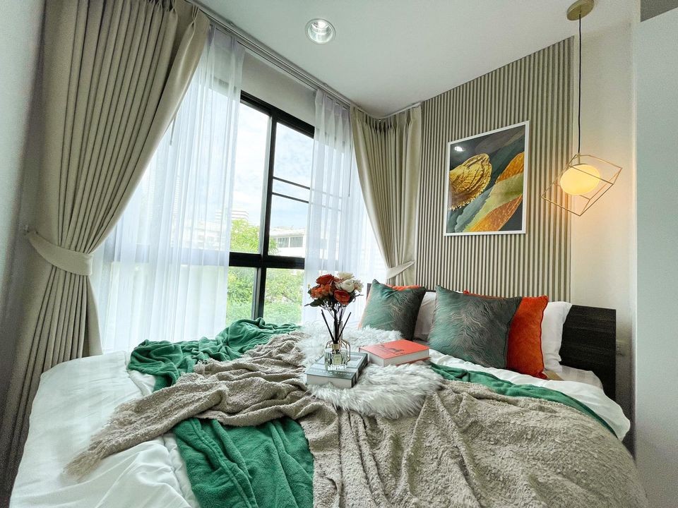Condo for sale, A pool Bangna, Building B, 4th floor, beautifully decorated room, very inviting, straight cover, not in the eyes, hurry up and book no