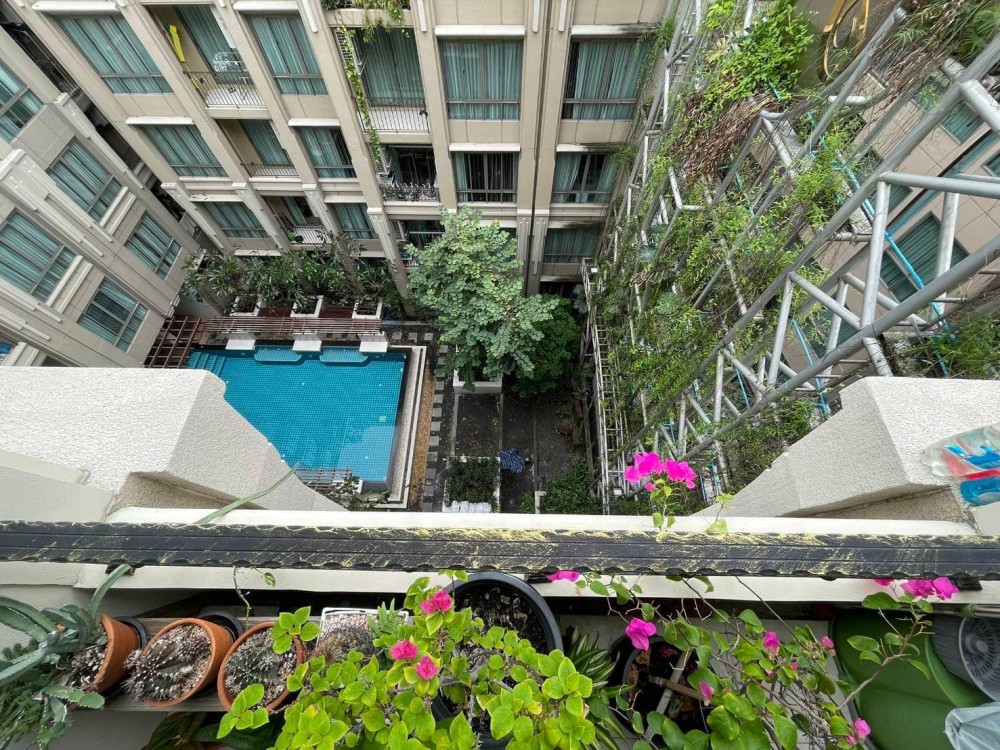 Condo for sale, Amaranta Residence, pool view room, beautifully decorated in hotel style Comes with a bathtub. Book now.