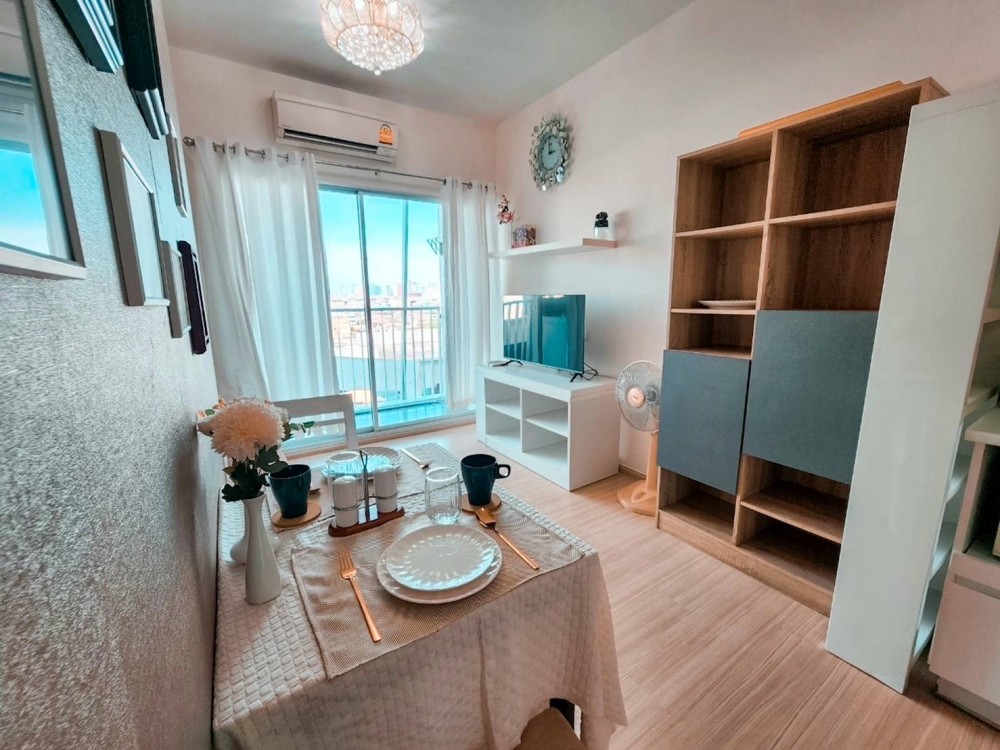 For rent!! Condo A Space Asoke-Ratchada, 10th floor, Building D, beautiful room, fully furnished, ready to move in. Don't miss it, book now!!