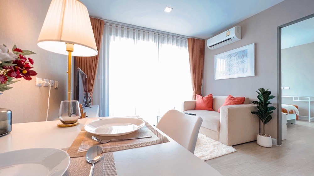For rent!! Metro Luxe Ratchada, 6th floor, beautiful room, fully furnished Ready to move in immediately, don't miss it!!