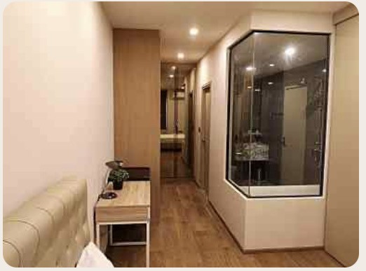 Condo for rent, Q Chidlom-Phetchaburi, beautiful room, fully furnished, complete electrical appliances, convenient to travel, book now.