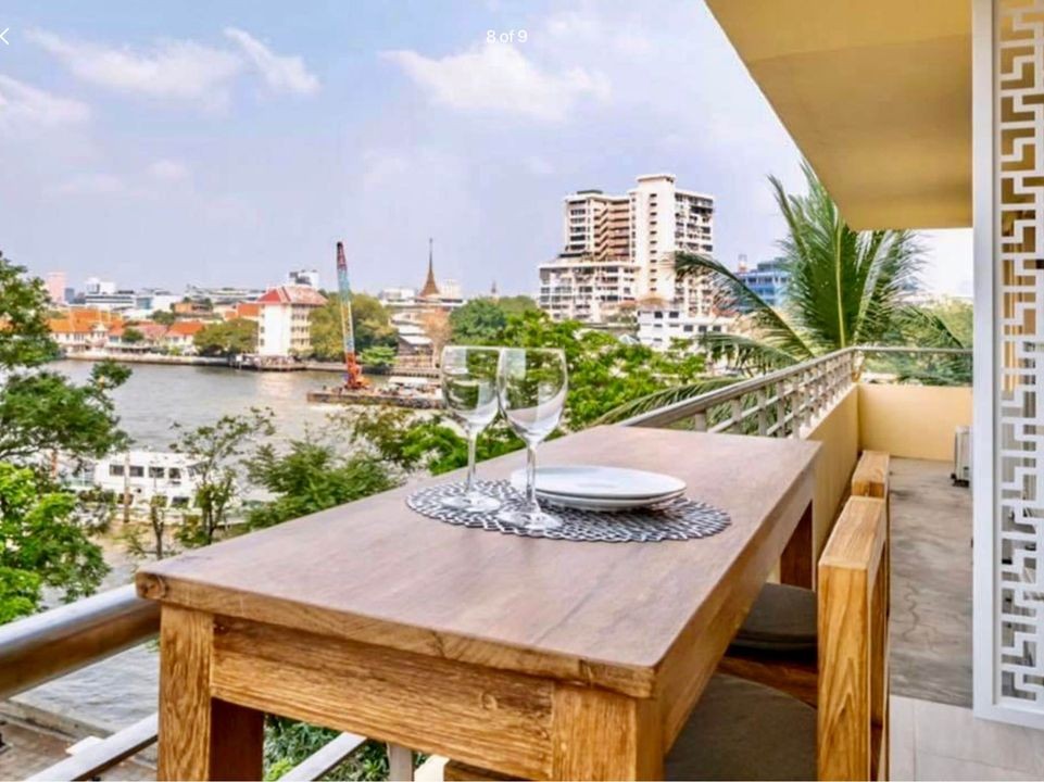 Condo for rent Baan Chao Phraya large balcony well decorated Fully furnished, hurry up!!