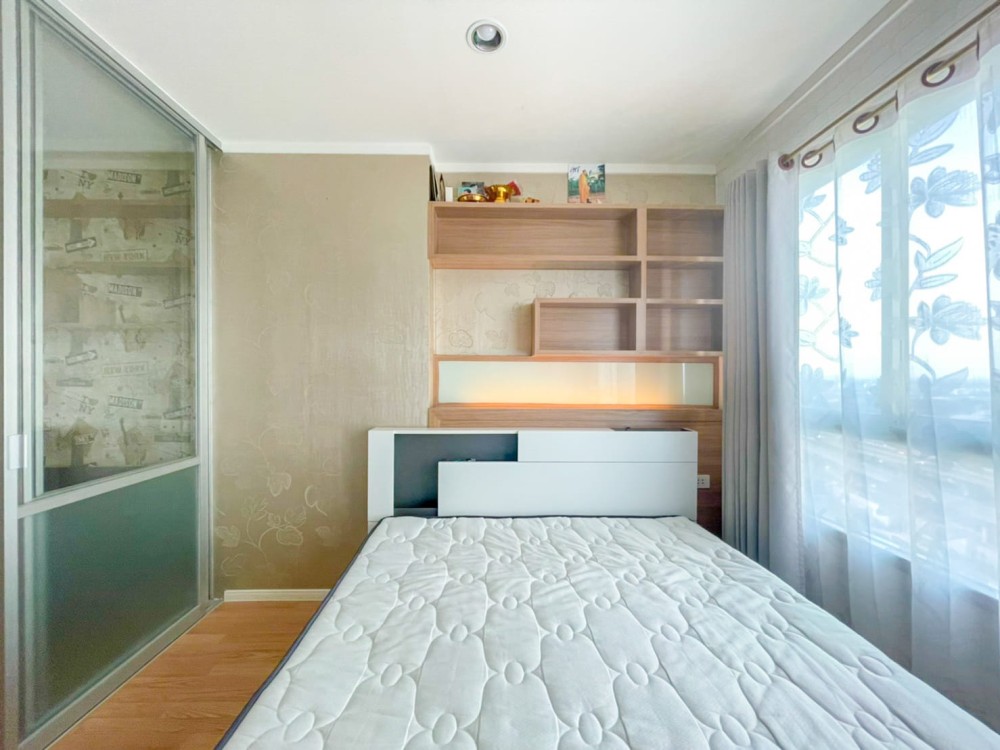 Condo for rent, Lumpini Mega City Bangna, room not exposed to the sun View of the Burapha Withi Expressway and fireworks in Suan Luang