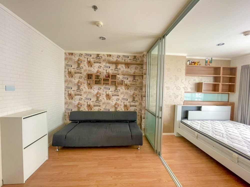Condo for rent, Lumpini Mega City Bangna, room not exposed to the sun View of the Burapha Withi Expressway and fireworks in Suan Luang