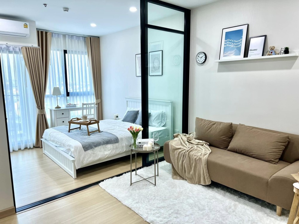 Condo for rent Supalai Loft Prajadhipok-Wongwian Yai Minimal style room, clean, high floor, very inviting, book now.