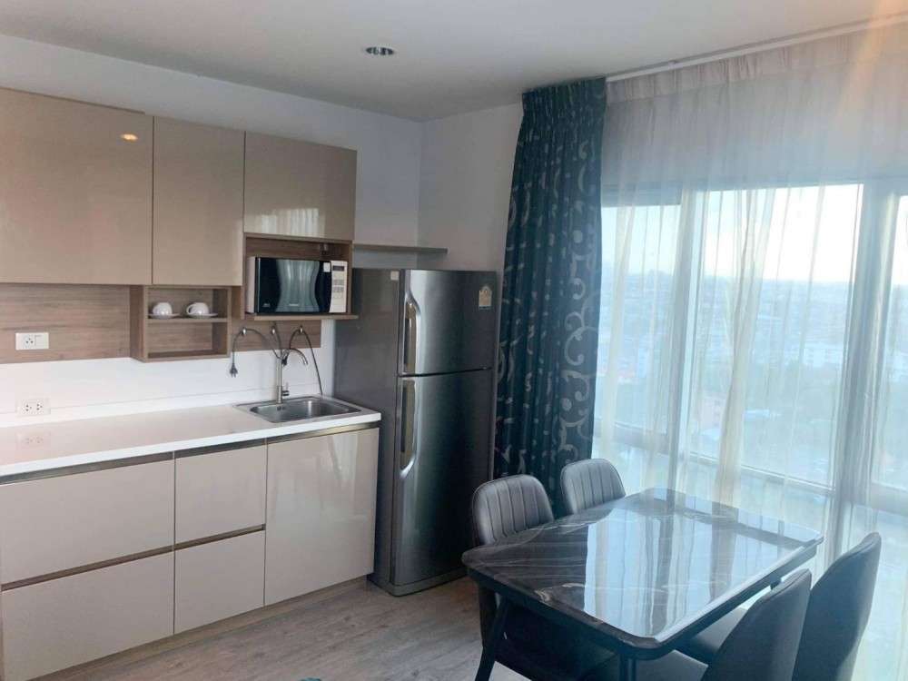Condo for rent or sale, The Key Chaengwattana, private corner room The door does not hit anyone, good view, new floor, wide living room