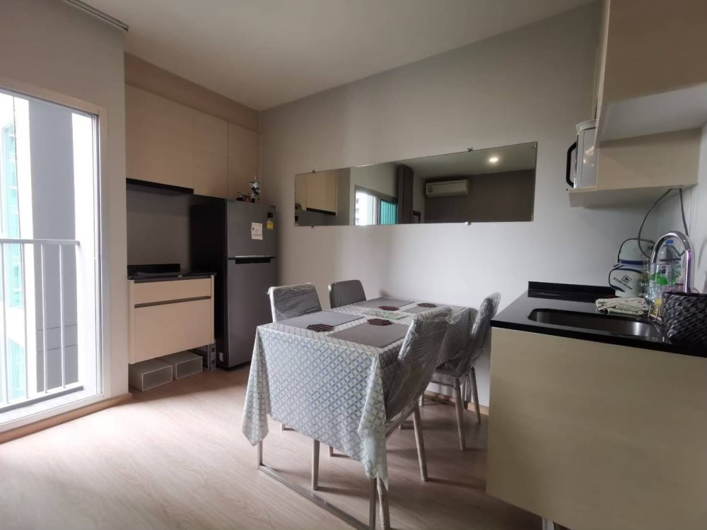 Condo for rent, Noble Revolve Ratchada, 2 bedrooms, 2 bathrooms, high floor, fully furnished, 2 balconies