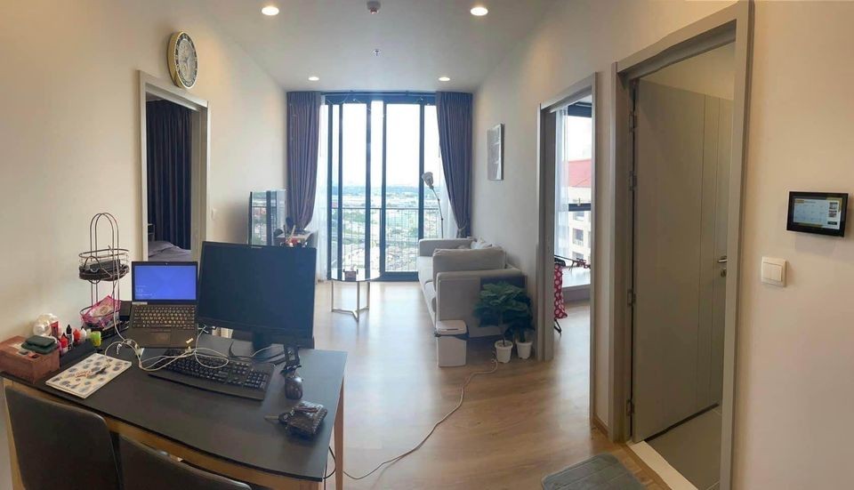 Sell for rent!! Condo Oka House Sukhumvit 36, corner room, view of the Chao Phraya River curve. room near elevator The room is in new condition!!