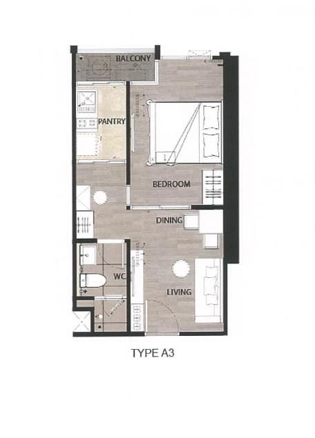 For rent, Niche Mono, Mega Space Bangna, Rim room, quiet, complete electrical appliances. Reserve first, stay first.