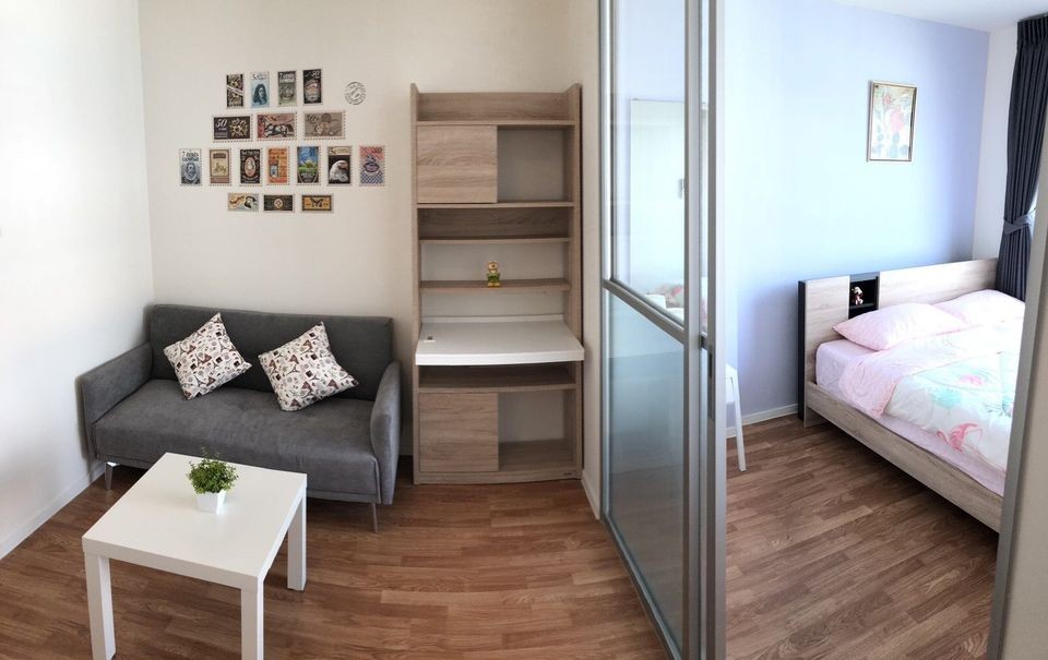 For rent, Lumpini Ville Sukhumvit 76-Bearing, separate room. fully furnished Reserve first, stay first.