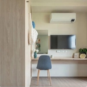 For rent, The Move Kaset, nice room, decorated in comfortable colors, beautiful view, no block, can carry the bag and move in.